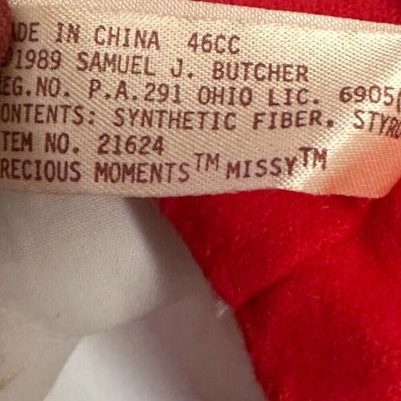 Precious Moments Missy 1989 Christmas Edition Doll by Applause 11" - Picture 9 of 9